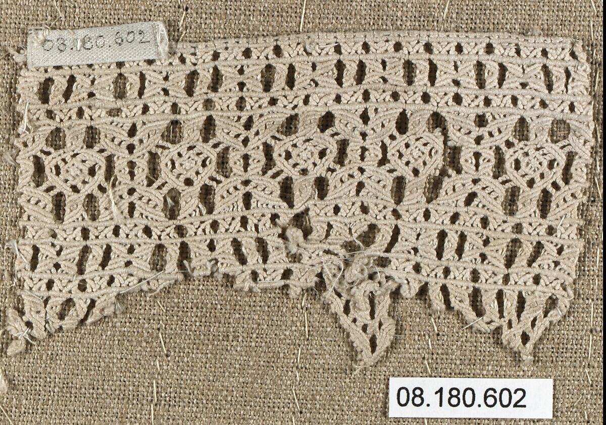 Border fragment, Macrame, Italian