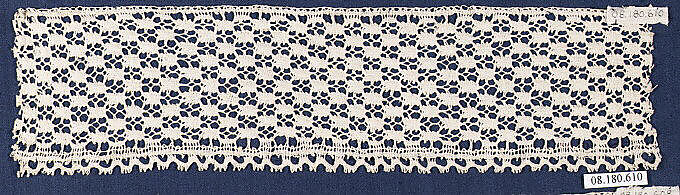 Fragment, Bobbin lace, Italian, Abruzzi 