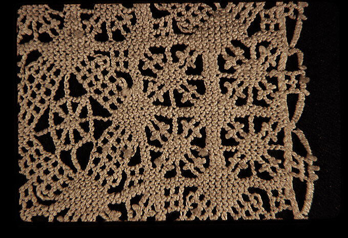 Fragment, Needle lace, punto avorio, silk, Italian, Fobello