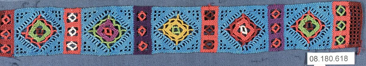 Fragment, Needle lace, punto avorio, silk, Italian, Fobello