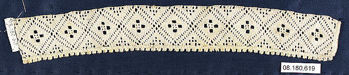 Fragment, Needle lace, punto avorio, Italian, Varallo 