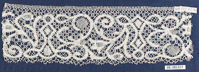 Piece, Bobbin lace, Italian, Cantù 