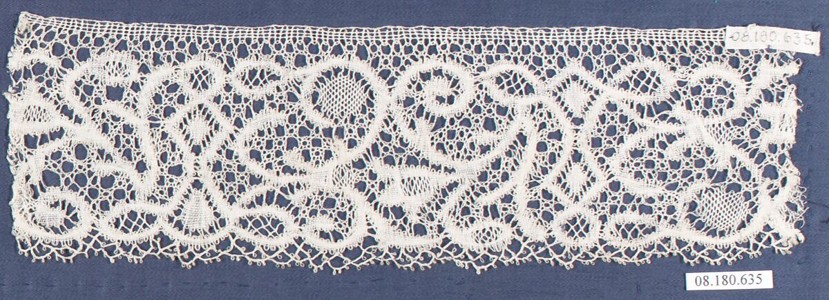 Piece, Bobbin lace, Italian, Cantù