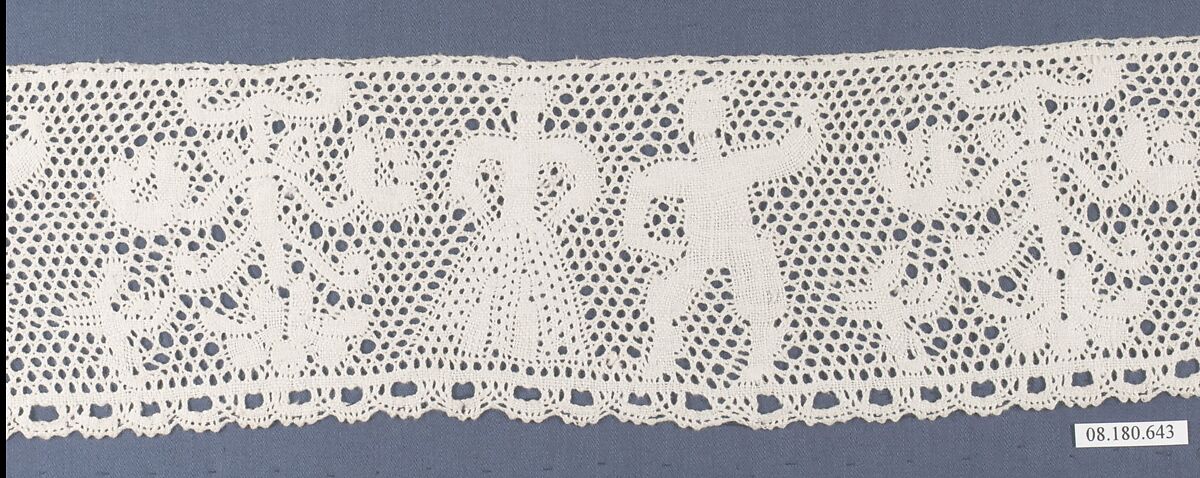 Piece, Bobbin lace, Italian, Abruzzi