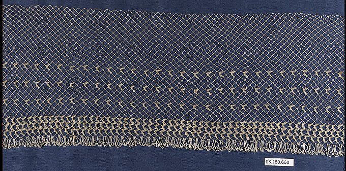 Border, Embroidered net, Italian 
