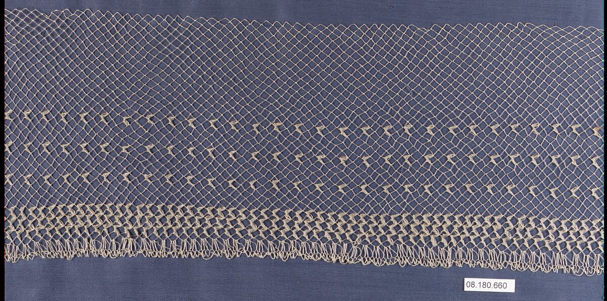 Border, Embroidered net, Italian