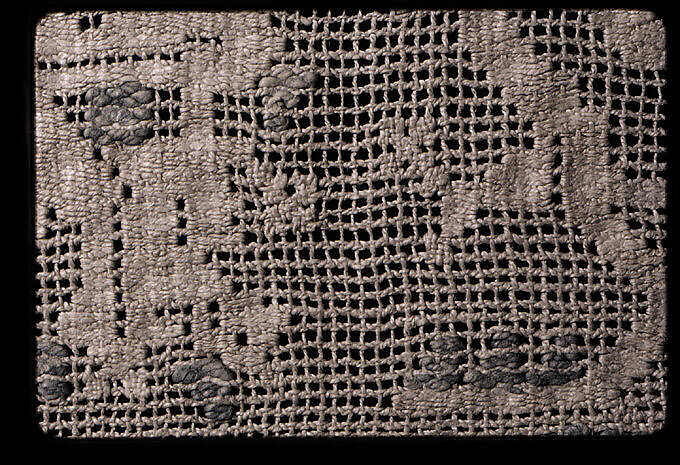 Border, Embroidered net, buratto, Italian