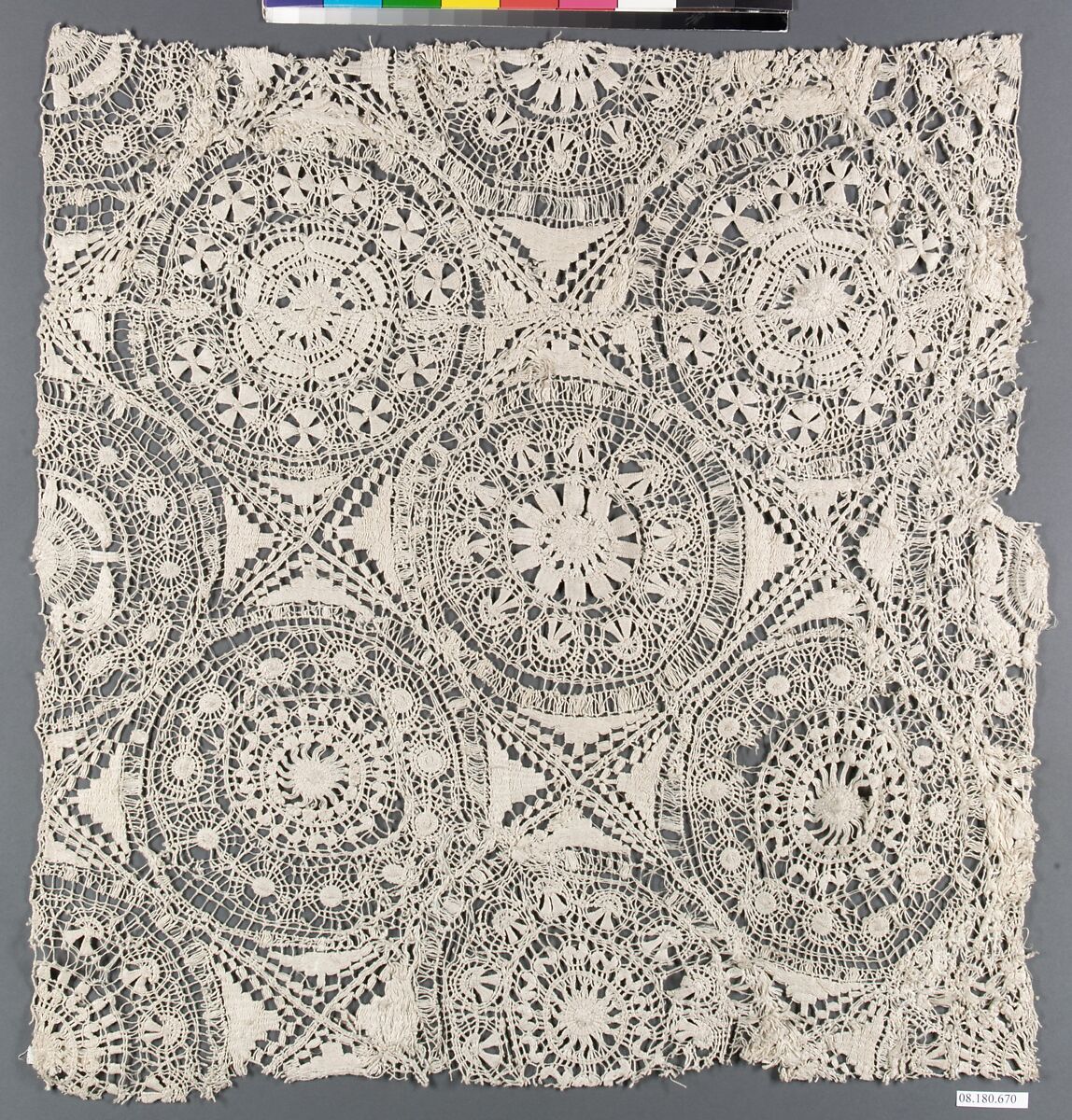 Fragment, Embroidered net, Spanish