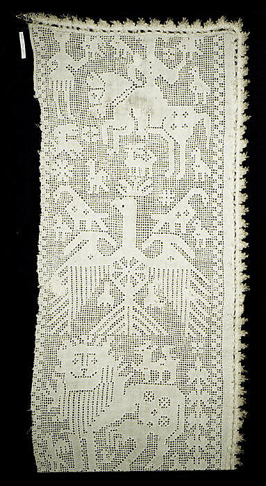 Fragment, Drawnwork, Italian