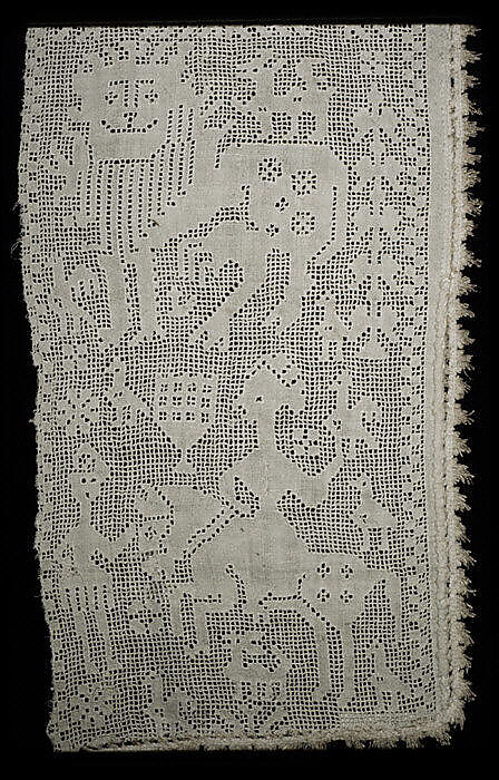 Fragment, Drawnwork, Italian