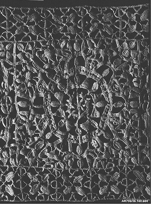 Border, Needle lace, punto in aria, Italian, Naples