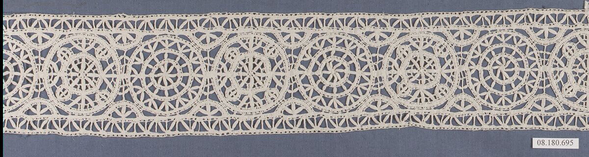 Border, Bobbin lace, Italian, Genoa