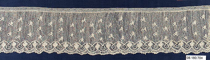 Fragment, Needle lace, Italian, Burano 