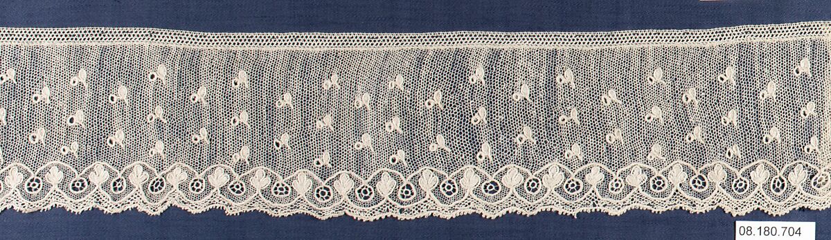 Fragment, Needle lace, Italian, Burano