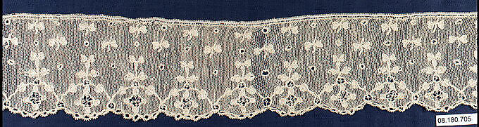 Fragment, Needle lace, Italian, Burano 