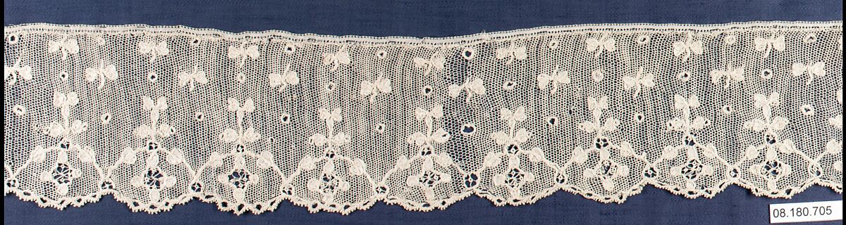 Fragment, Needle lace, Italian, Burano