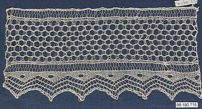Fragment, Knitted lace, Italian 