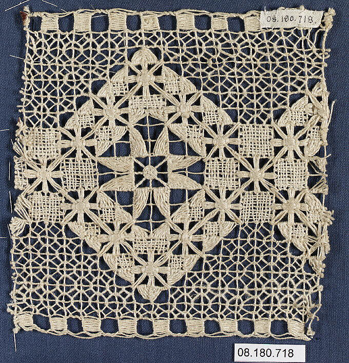 Insertion, Embroidered net, Italian 