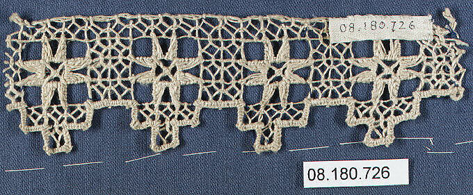 Fragment, Embroidered net, punto à rammendo, Italian 