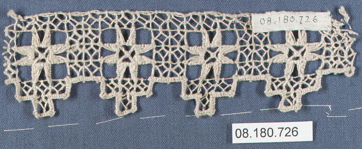 Fragment, Embroidered net, punto à rammendo, Italian