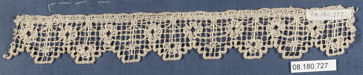 Fragment, Embroidered net, punto à rammendo, punto à tela, Italian