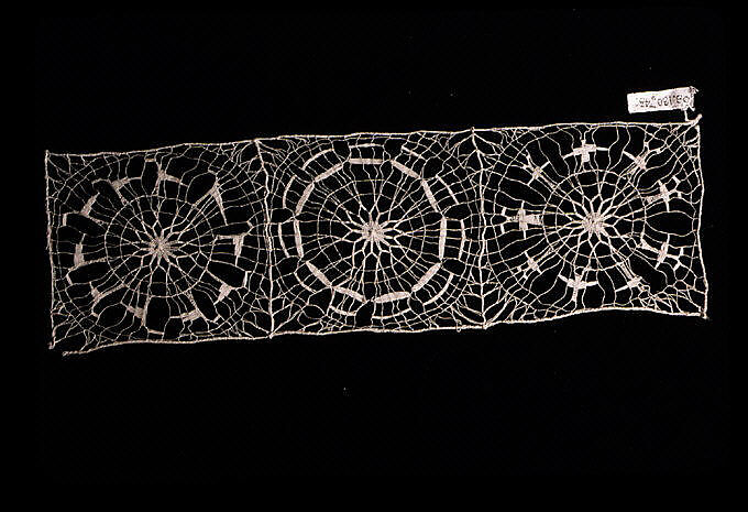 Fragment, Embroidered net, Paraguayan 