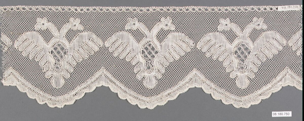 Fragment, Bobbin lace, Russian, Balakhna
