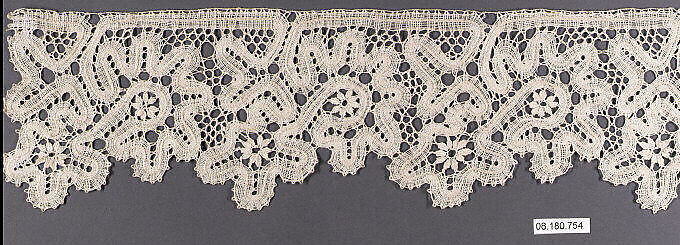 Fragment, Bobbin lace, Russian 