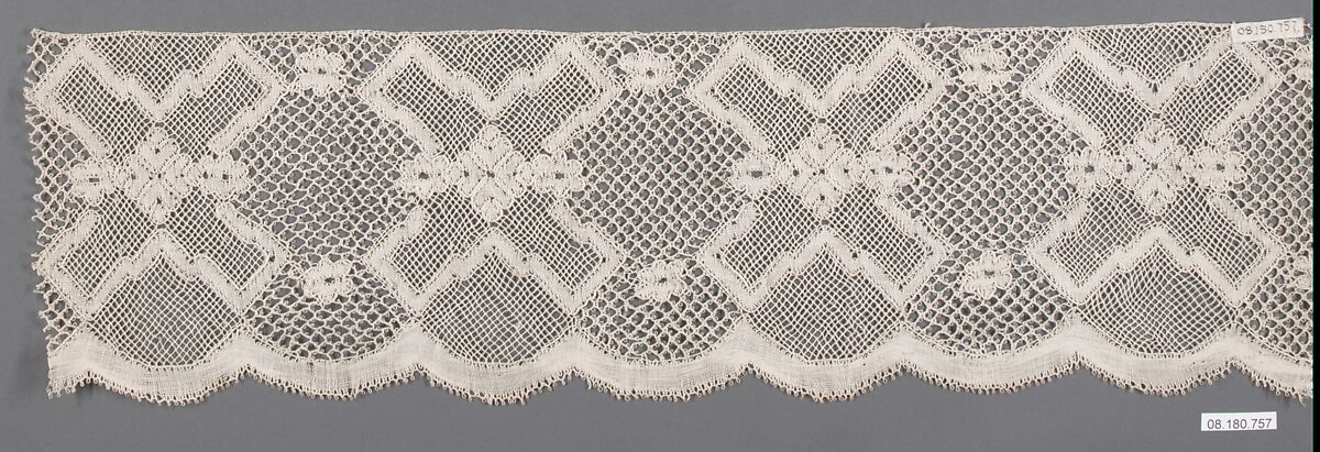 Fragment, Bobbin lace, Russian, Moscow
