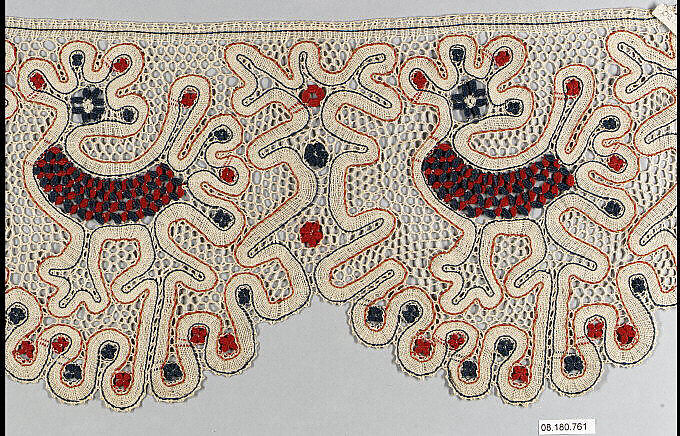 Fragment, Bobbin lace, Russian 