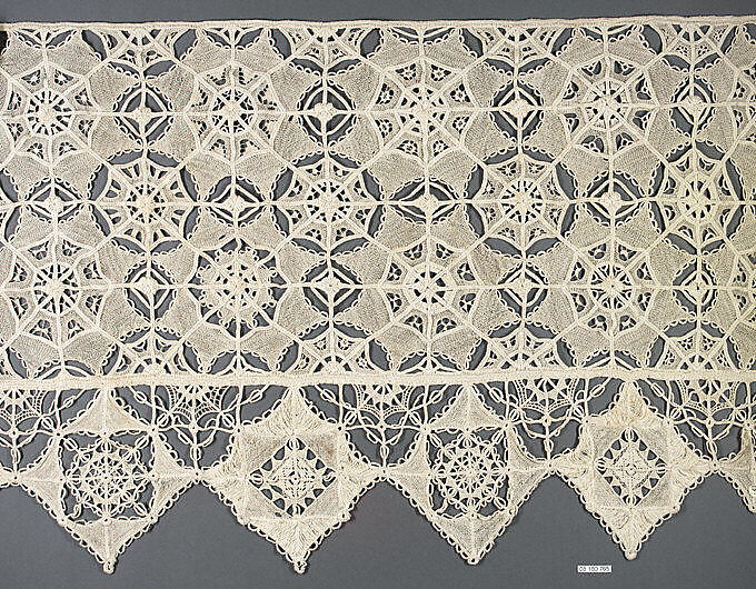 Fragment, Needle lace, Russian 