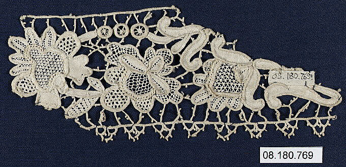 Fragment, Needle lace, Spanish 