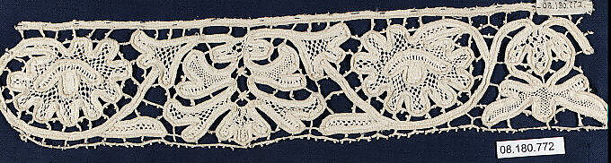 Fragment, Needle lace, Spanish 