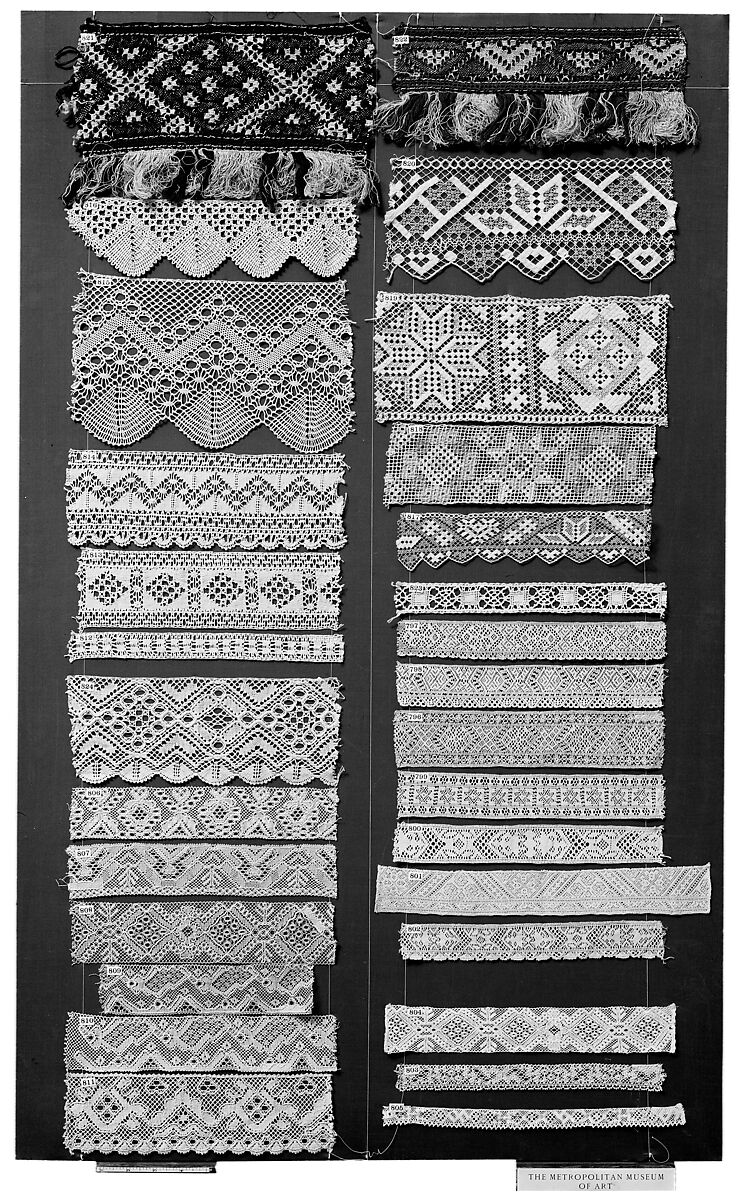 Fragment, Bobbin lace, Swedish, Dalarna