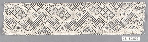 Fragment, Bobbin lace, Swedish, Wadstena 