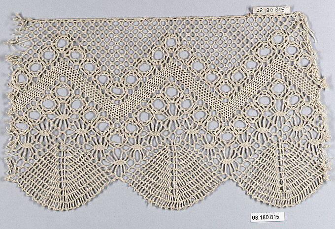 Fragment, Bobbin lace, Swedish, Dalarna 