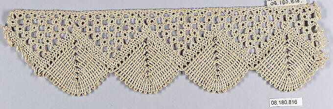 Fragment, Bobbin lace, Swedish, Dalarna 