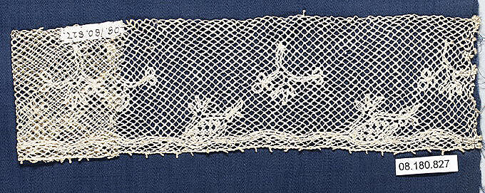 Fragment, Embroidered net, Swiss 