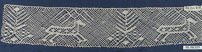 Fragment, Bobbin lace, Swiss, Basel 