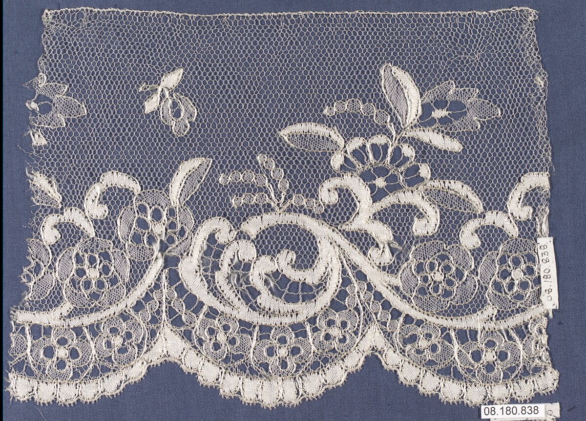 Piece, Bobbin lace, German, Saxony