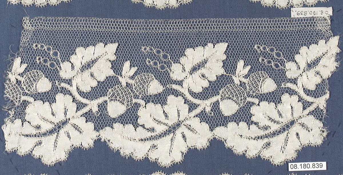 Piece, Bobbin lace, German, Saxony