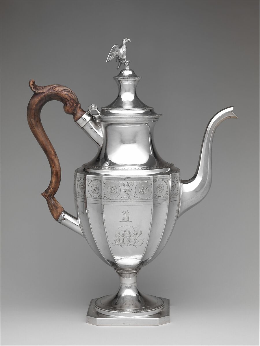 Coffeepot, Attributed to Christian Wiltberger (American, Philadelphia, Pennsylvania 1766–1851 Philadelphia, Pennsylvania), Silver, American 