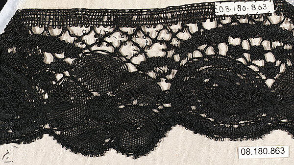 Piece, Bobbin lace, French, Le Puy 