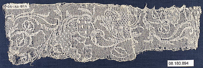 Fragment, Drawnwork, German, Saxony 