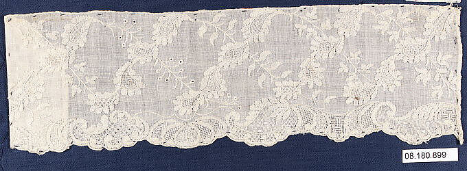 Linen, Drawnwork, possibly French 