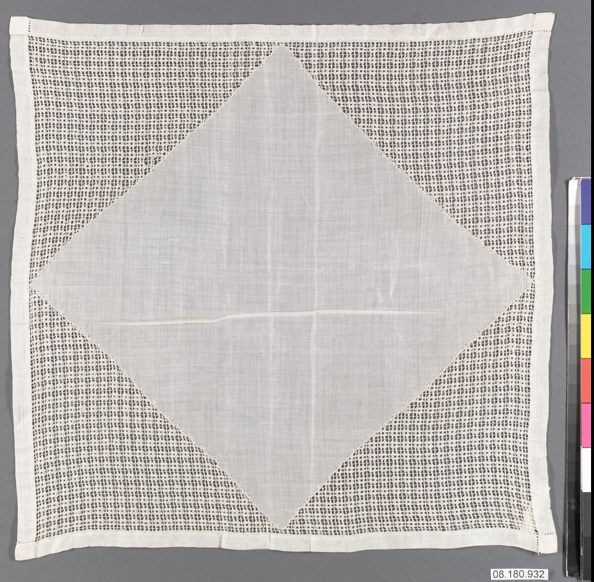 Handkerchief, Drawnwork, Italian 