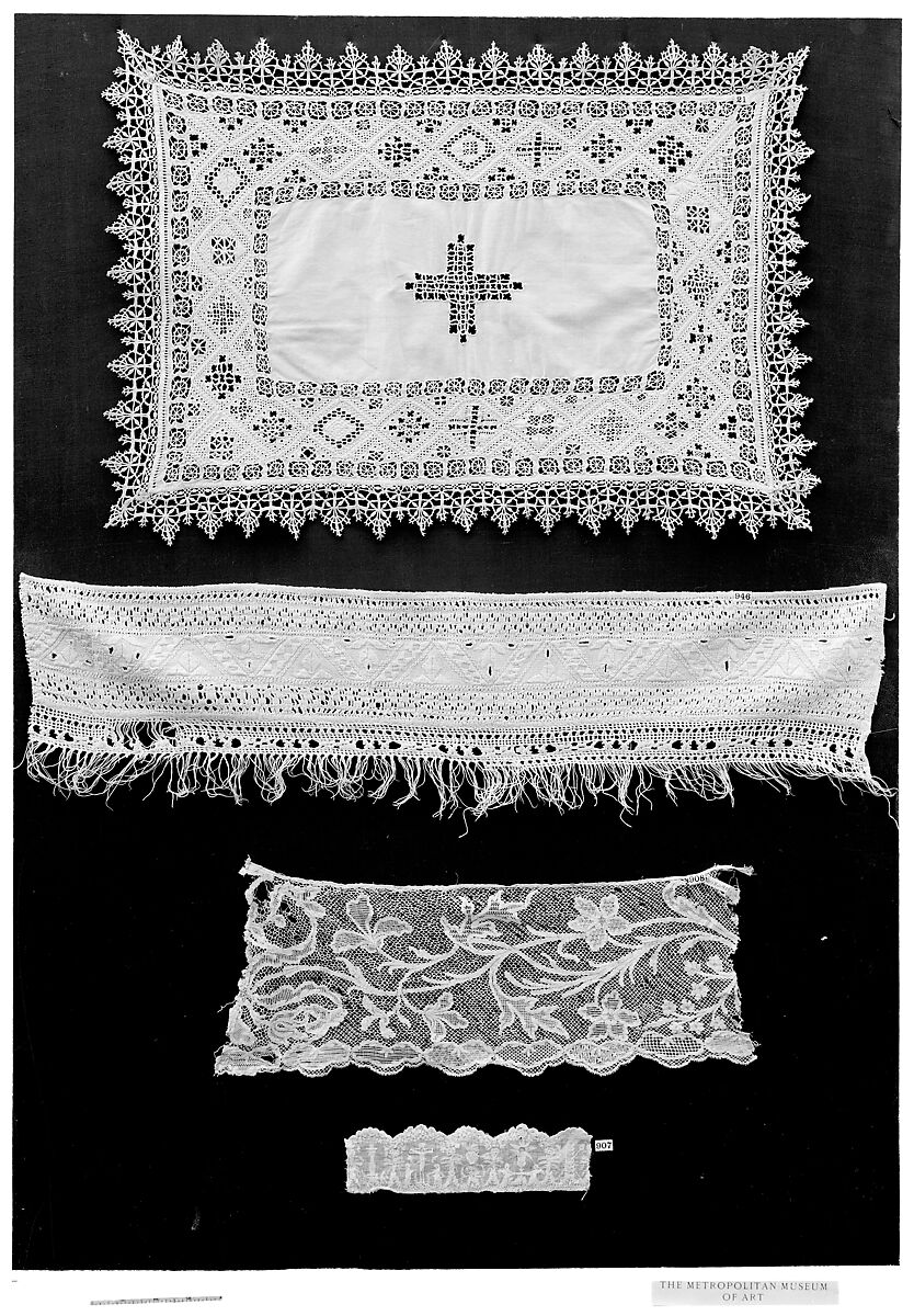 Border, Drawnwork, macramé, Greek