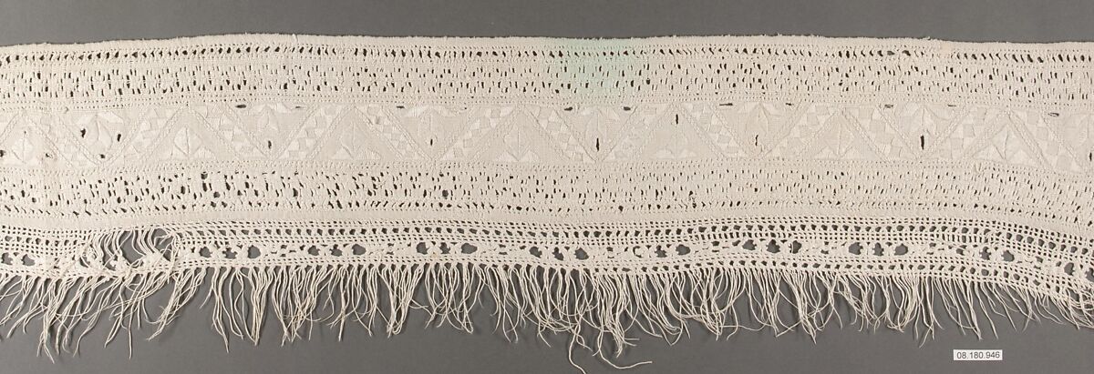 Border, Drawnwork, macramé, Greek
