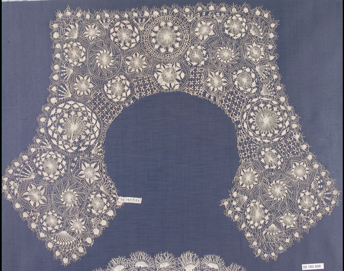 Collar, Silk, embroidered net, Paraguayan
