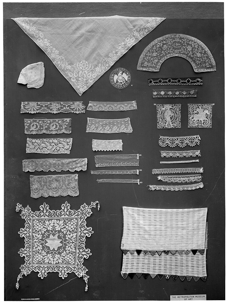 Medallion, Embroidered net, Mexican